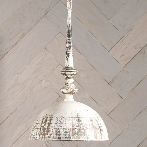 Antiqued Farmhouse Dome Pendant Light | Antique Farm House