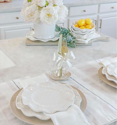 White ruffle melamine plates 

#LTKsalealert #LTKfamily #LTKhome