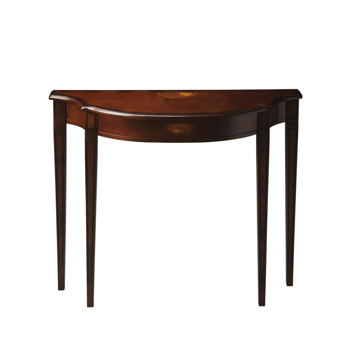 Joanne 36" W Demilune Console Table, Cherry | Wayfair North America