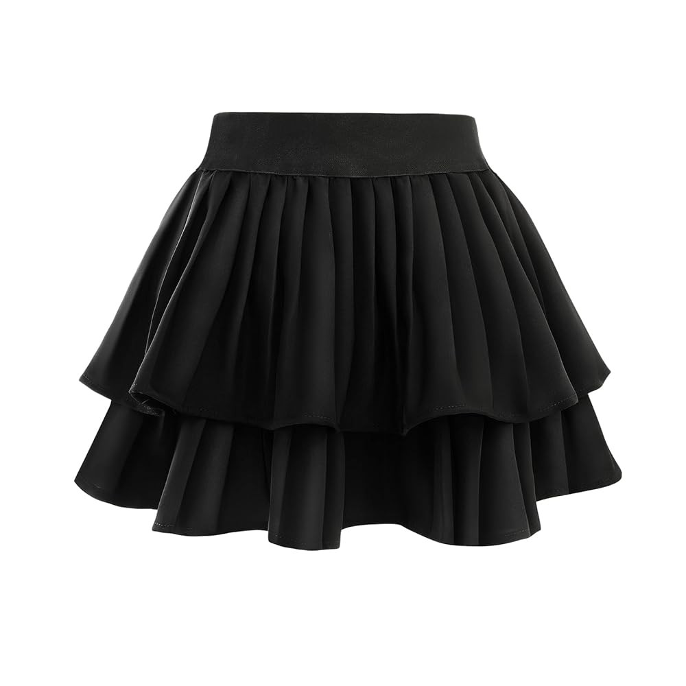 Girls Tennis Skirt with Shorts Pleated Athletic Skort with Pockets High Waisted Kids Cheerleading... | Amazon (US)