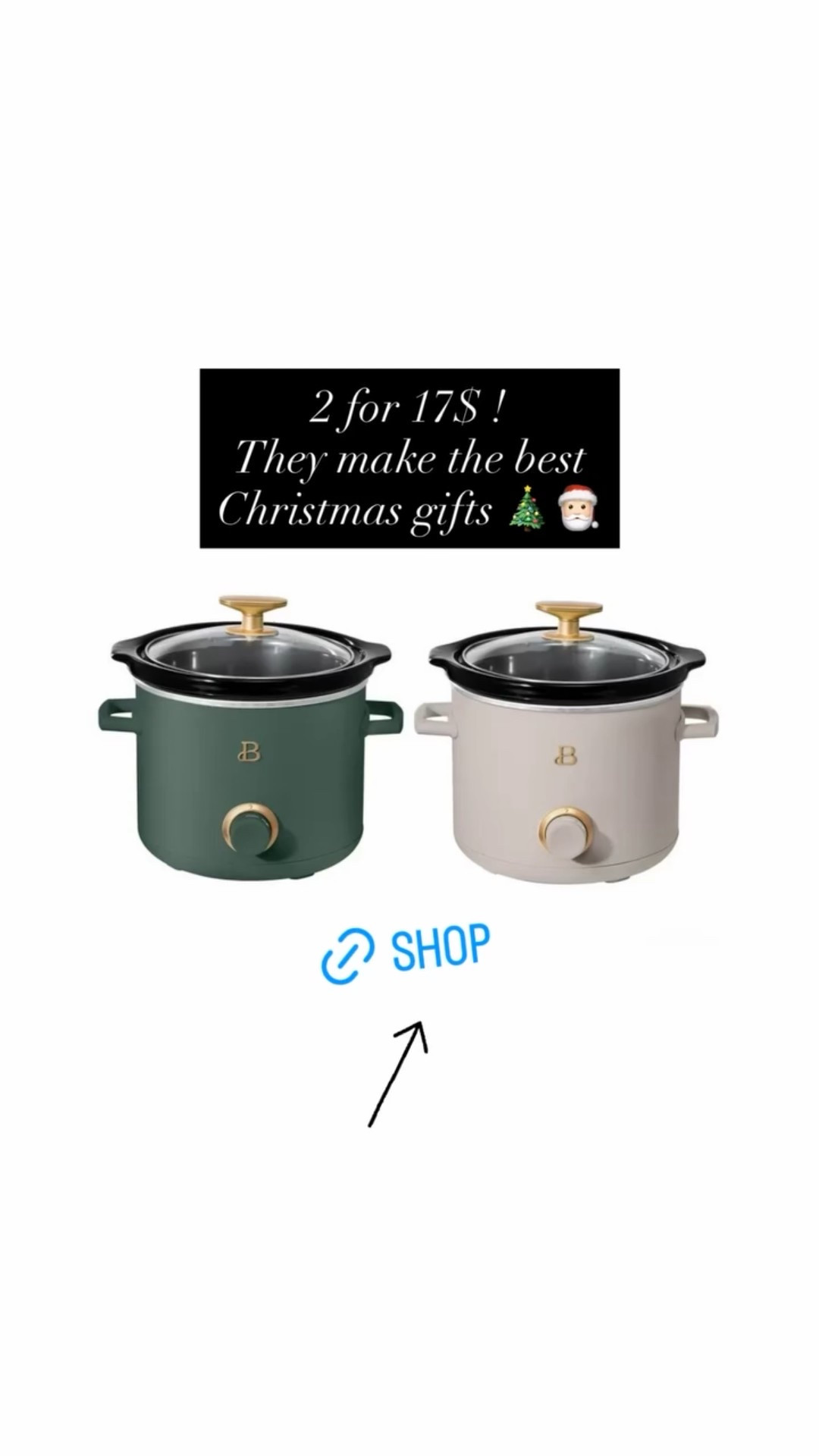 2 for 17$ ! 
These mini / small crockpots  make the best Christmas gifts 🎄🎅🏻 keep one for you & gift the other 

#LTKGiftGuide #LTKHoliday