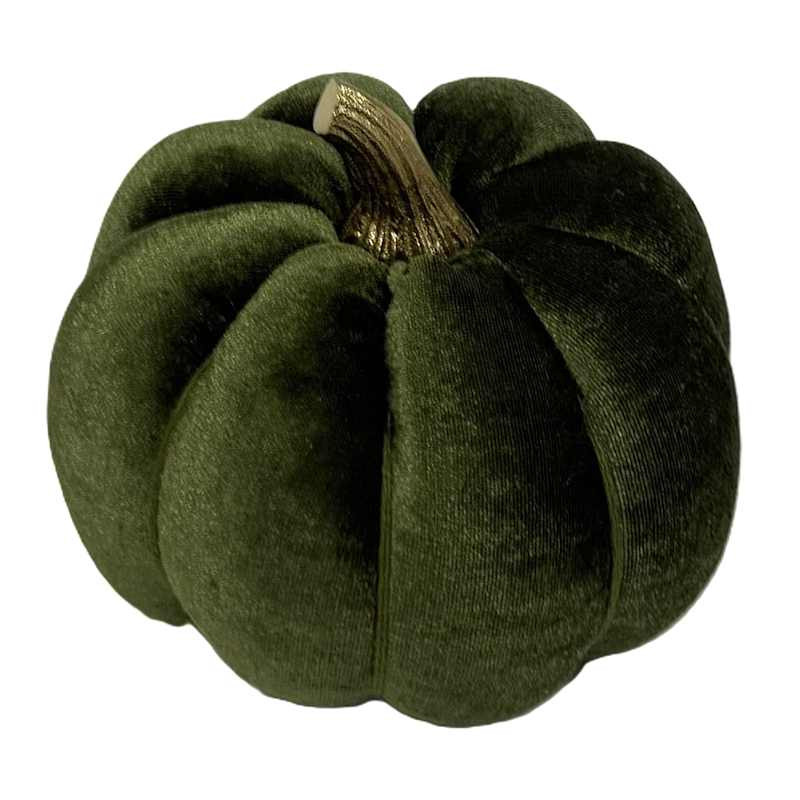 Green Velvet Pumpkin, 6" | At Home