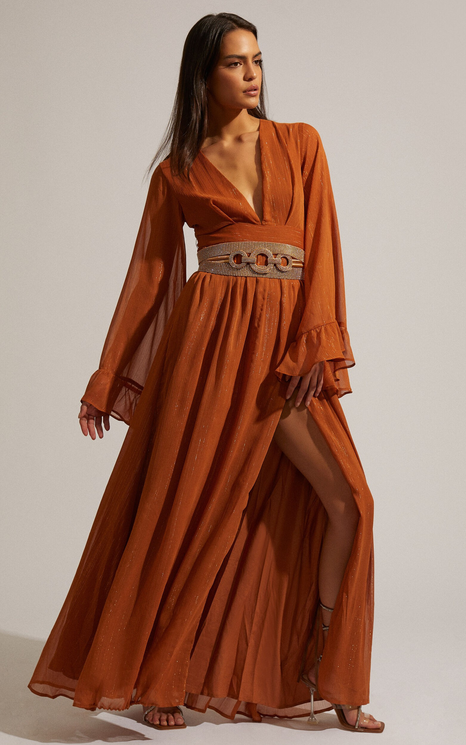 Dangerous Woman Maxi Dress in Rust | Showpo (ANZ)