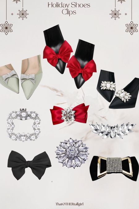 Holiday shoe clips - dress up you shoes for the holidays! 

#LTKHoliday #LTKparties #LTKshoecrush
