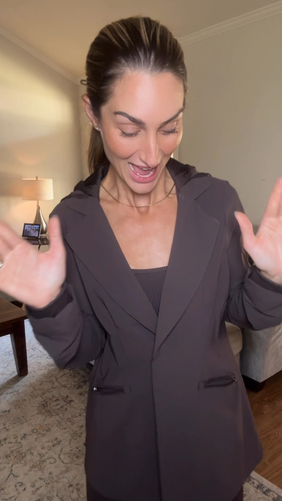 Athletic blazer/raincoat! New at Walmart! Wearing a size XS! #walmartpartner #walmartcreator 

#LTKActive #LTKFindsUnder50 #LTKStyleTip