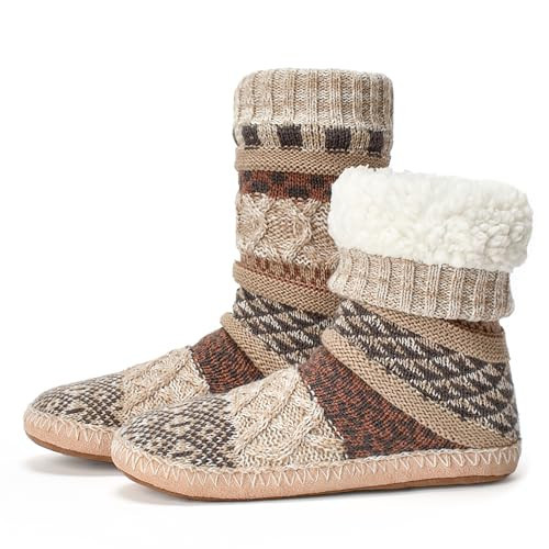 Cozylook Fuzzy Slipper Socks for Women, Non-Slip Winter Cabin Socks with Soft Soles | Amazon (US)