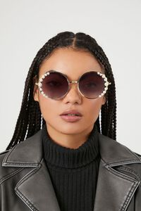 Faux Pearl Round Sunglasses | Forever 21 (US)