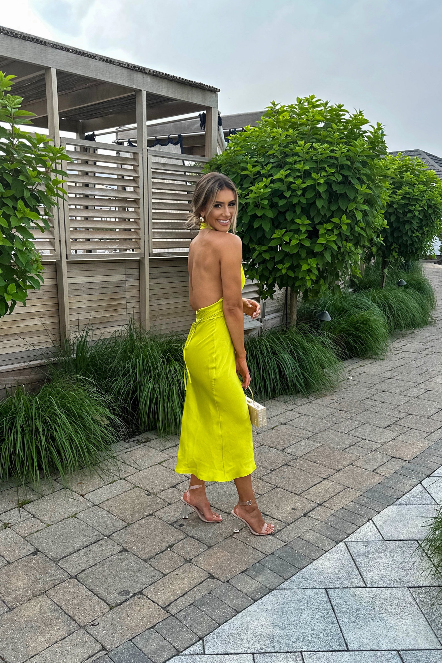 Bright wedding guest dress 🍋 

•asos dress, lime green, wedding season, nasty gal, clear heels, marble and gold clutch, summer dress, halter, cowl neck, open back  

#LTKunder100 #LTKSeasonal #LTKshoecrush