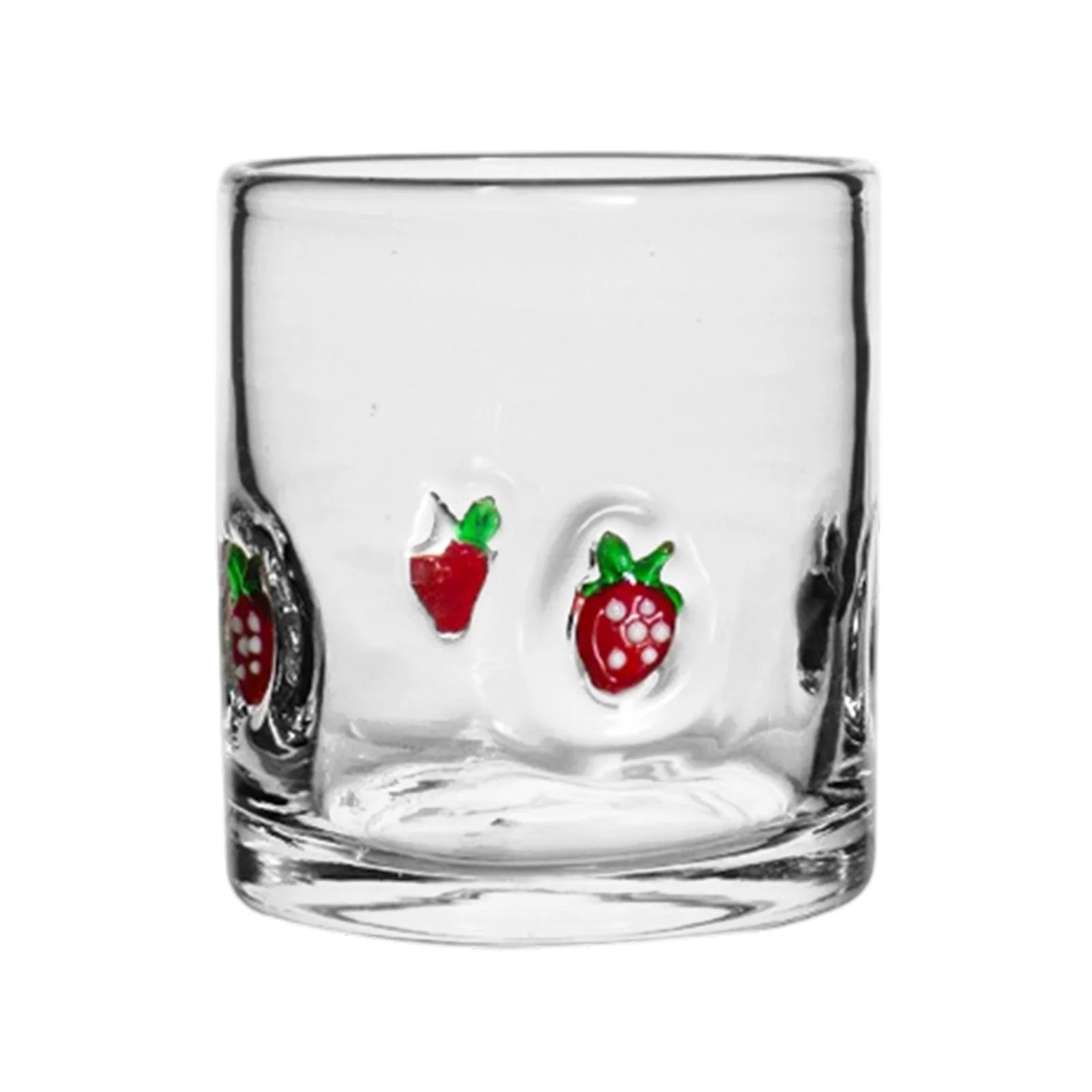 Strawberry Icon Juice Glasses, 14oz Red Strawberry Stemless Wine Drinking Juice Glass Cup for Bir... | Walmart (US)
