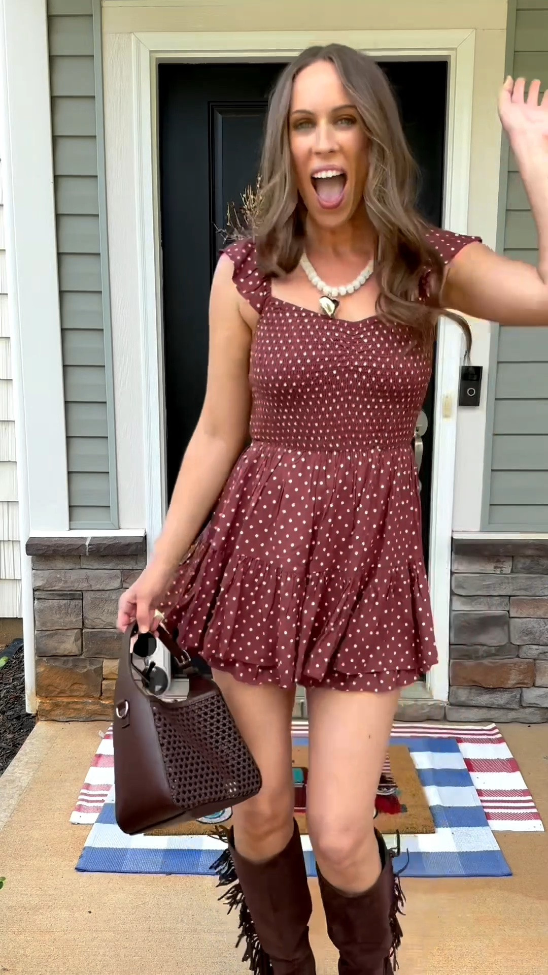 Concert outfit idea 🤎

Walmart fashion, brown romper, chunky necklace, brown purse, sunglasses, Amazon fashion , summer outfit , fall fashion

#LTKgrwm #LTKootd