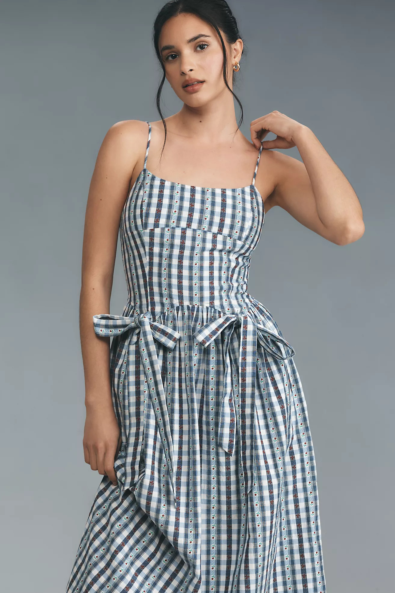 Damson Madder Penelope Apron Midi Dress | Anthropologie (US)