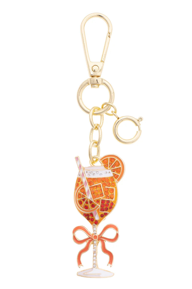 Aperol Spritz Embellished Bag Charm in Orange | CANVAS