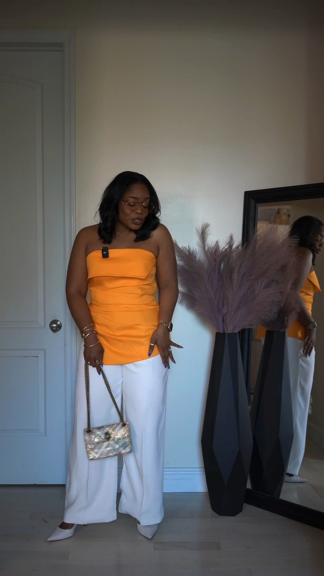 Summer tube top outfit formula 🧡🤍

#LTKStyleTip #LTKSummerEdit #LTKMidsize