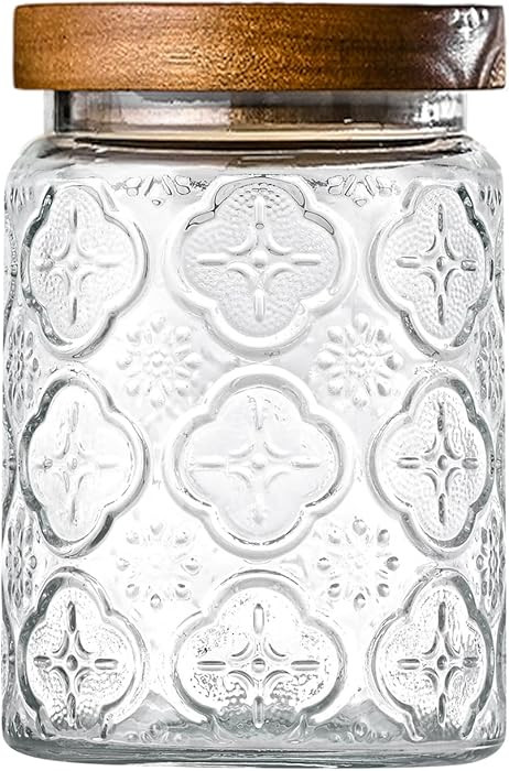 25oz Vintage Glass Jar With Lid, Glass Storage Containers, Airtight Kitchen Storage Containers Fo... | Amazon (US)
