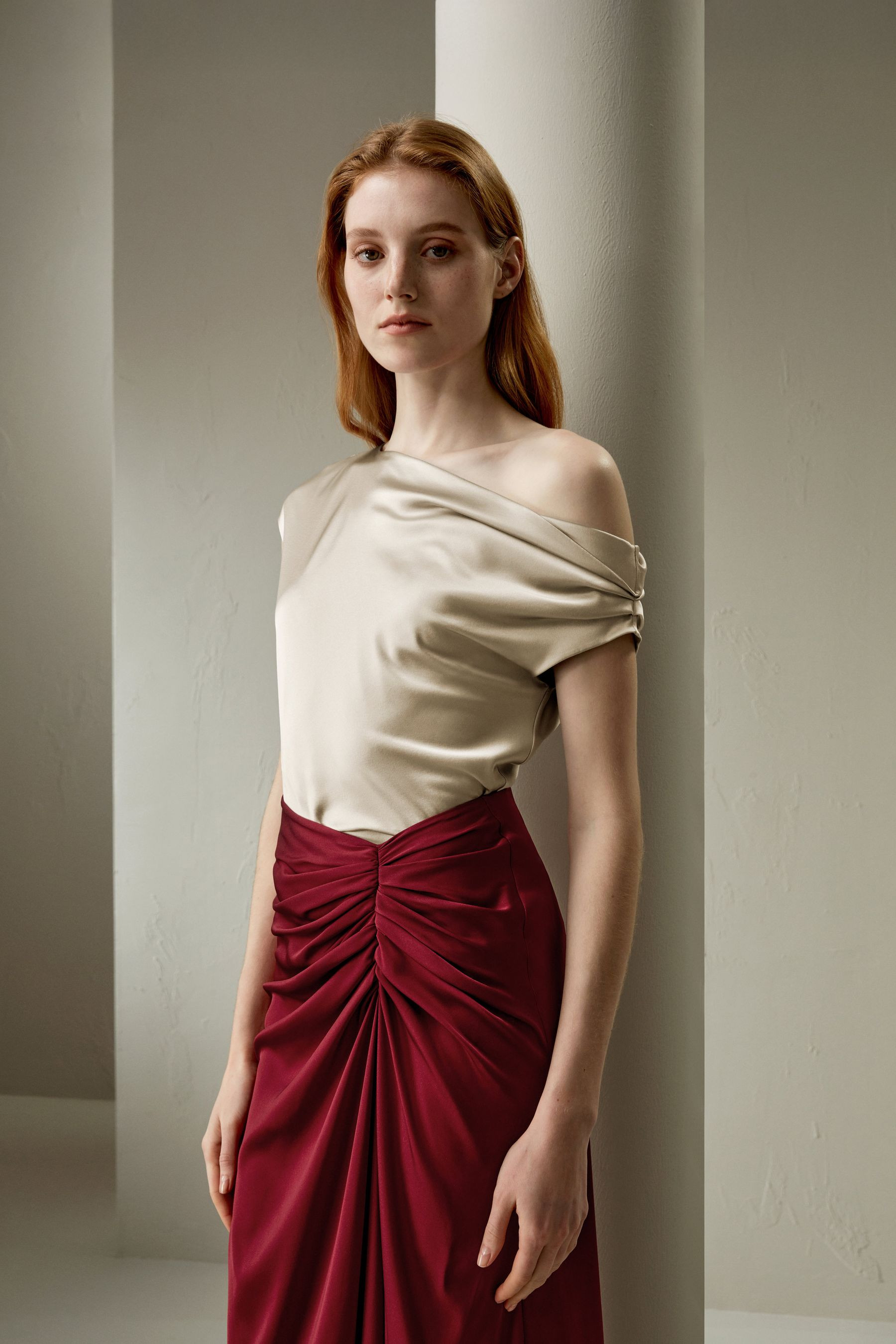 Boat Neck Silk Top | LilySilk