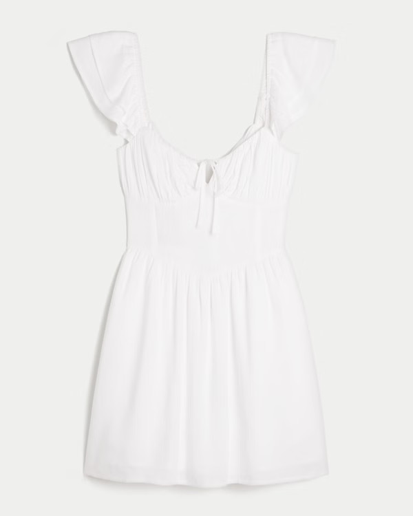 Damen Minikleid mit Flatterärmeln und V-Taille | Damen Kleider und Einteiler | HollisterCo.com | Hollister (EU)