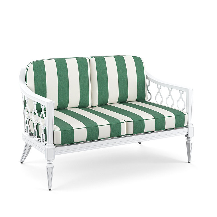 Avery Loveseat with Cushions in White Finish | Frontgate | Frontgate
