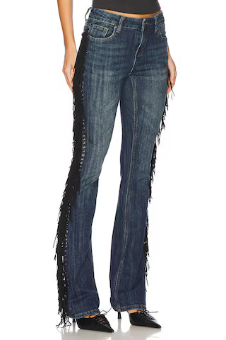 Jaded London Fringe Cooper Jean in Dark Wash from Revolve.com | Revolve Clothing (Global)