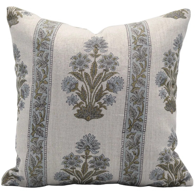 Floral Linen Indoor/Outdoor Reversible Pillow CoverByFabdivine | Wayfair North America