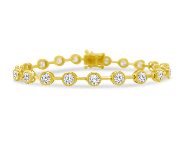 Gold Bar Bezel Bracelet | LINDSEY LEIGH JEWELRY