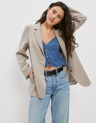 AE Solid Blazer | American Eagle Outfitters (US & CA)