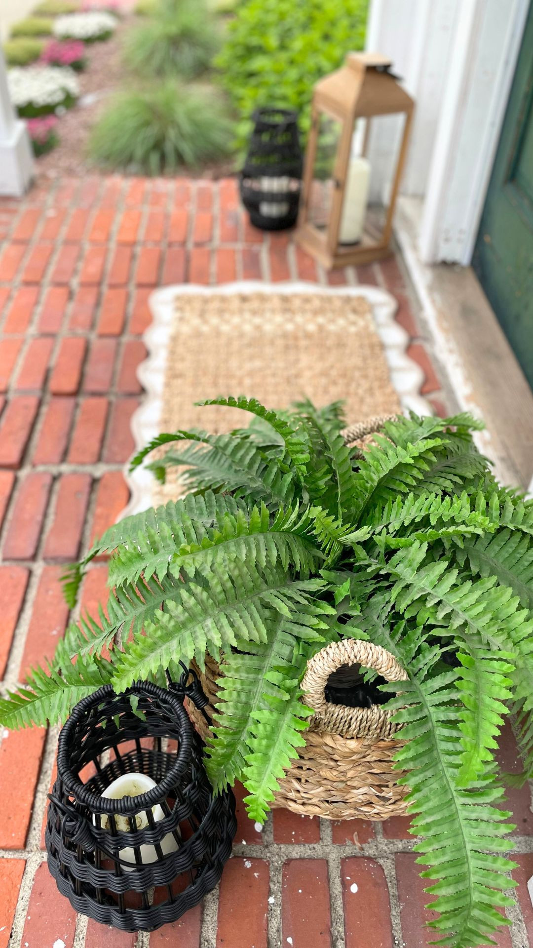 Summer porch decor. 

Modern Farmhouse Style, Fern, Outdoor Planter, Outdoor Decor, Outdoor Lantern, Doormat, Jute, Walmart Finds, Lowe's 

 #LTKSummerEdit #LTKHome #LTKFindsUnder50