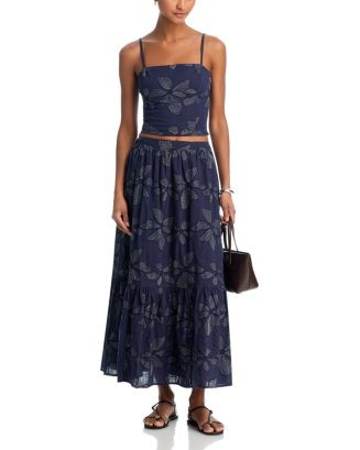 Embroidered Crop Top & Midi Skirt - Exclusive | Bloomingdale's (AU)