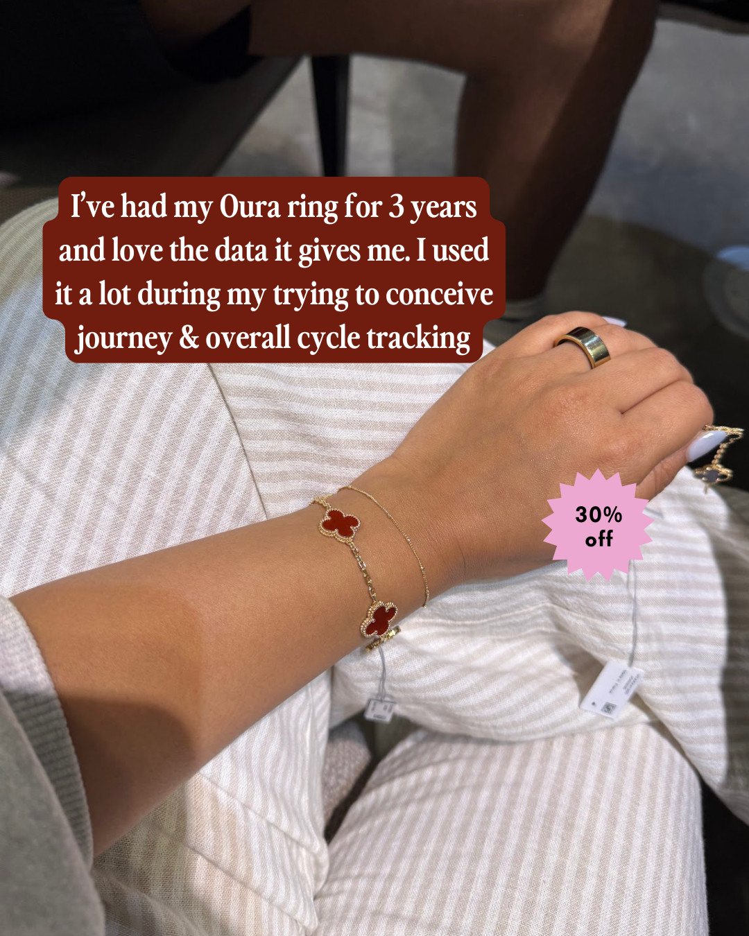 I bought mine thinking I’d check my sleep score occasionally and forget about it. Instead, I started relying on it religiously. I swear it’s one of the reasons I was able to track my cycle so I could plan around and for a pregnancy. I’ve worn it every day for two years, and it’s made me quietly competitive with myself in the most adult way possible.

I loved tracking my steps, knowing if I’m about to get sick, and most of all the latency is my favorite metric: how long did it really take me to fall asleep? 

 #LTKGiftGuide #LTKfitnessgoals #LTKSaleAlert