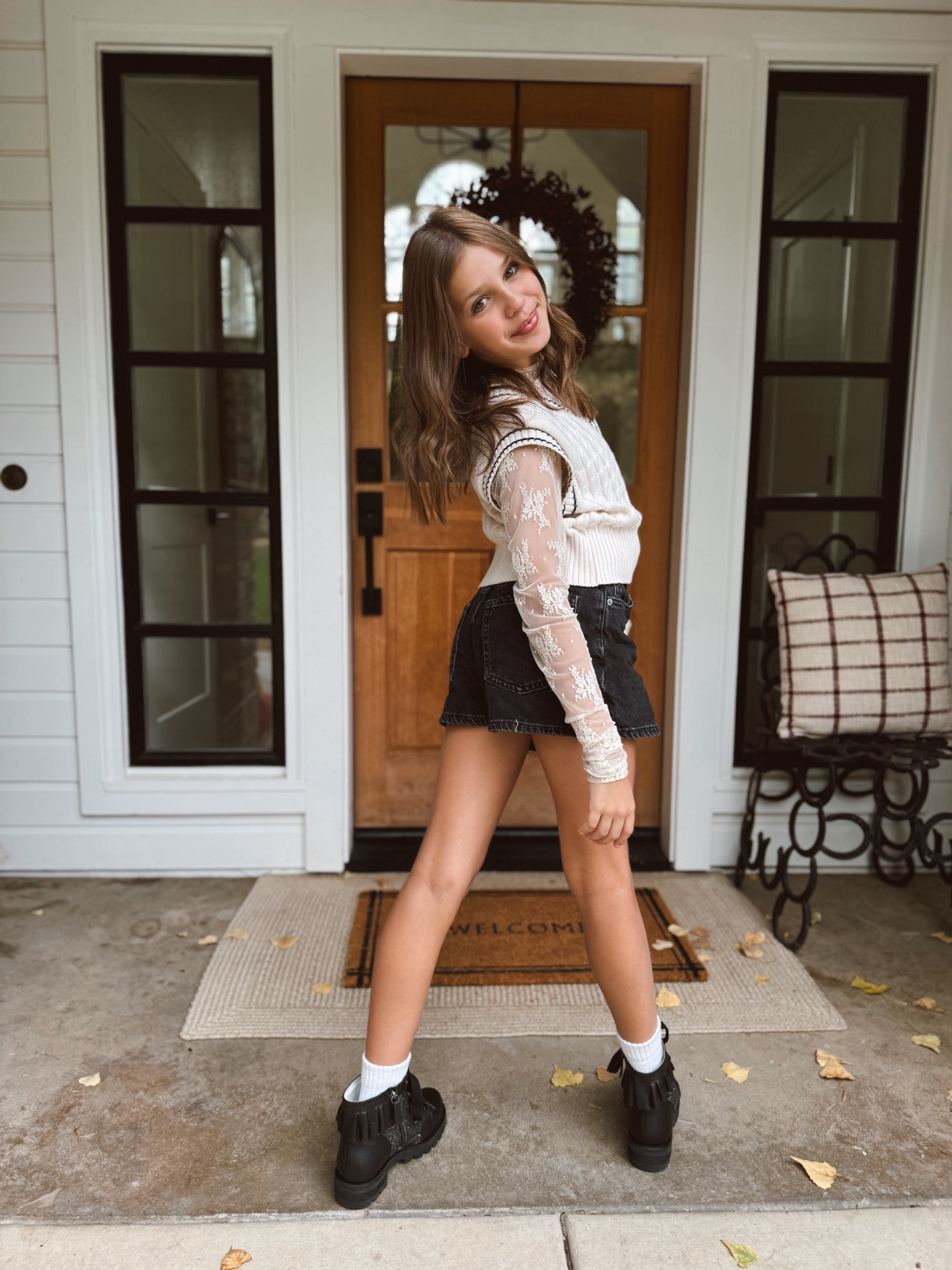 my girl is growing up so fast! #ad we found the perfect boots to grow with her @shopquadsis 👢 the brooke boot elevates her looks with a girly ruffle and little heel for that extra edge. she looks ready to take on the world! 🖤🌎 i’ve linked the brooke boots  in my LTK shop so you can go shop and explore their brand directly from there! #quadsis #shopquadsis