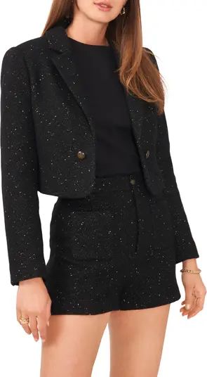 Metallic Crop Double Breasted Blazer | Nordstrom