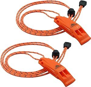 LuxoGear Emergency Whistles with Lanyard Safety Whistle Survival Shrill Loud Blast for Kayak Life... | Amazon (US)