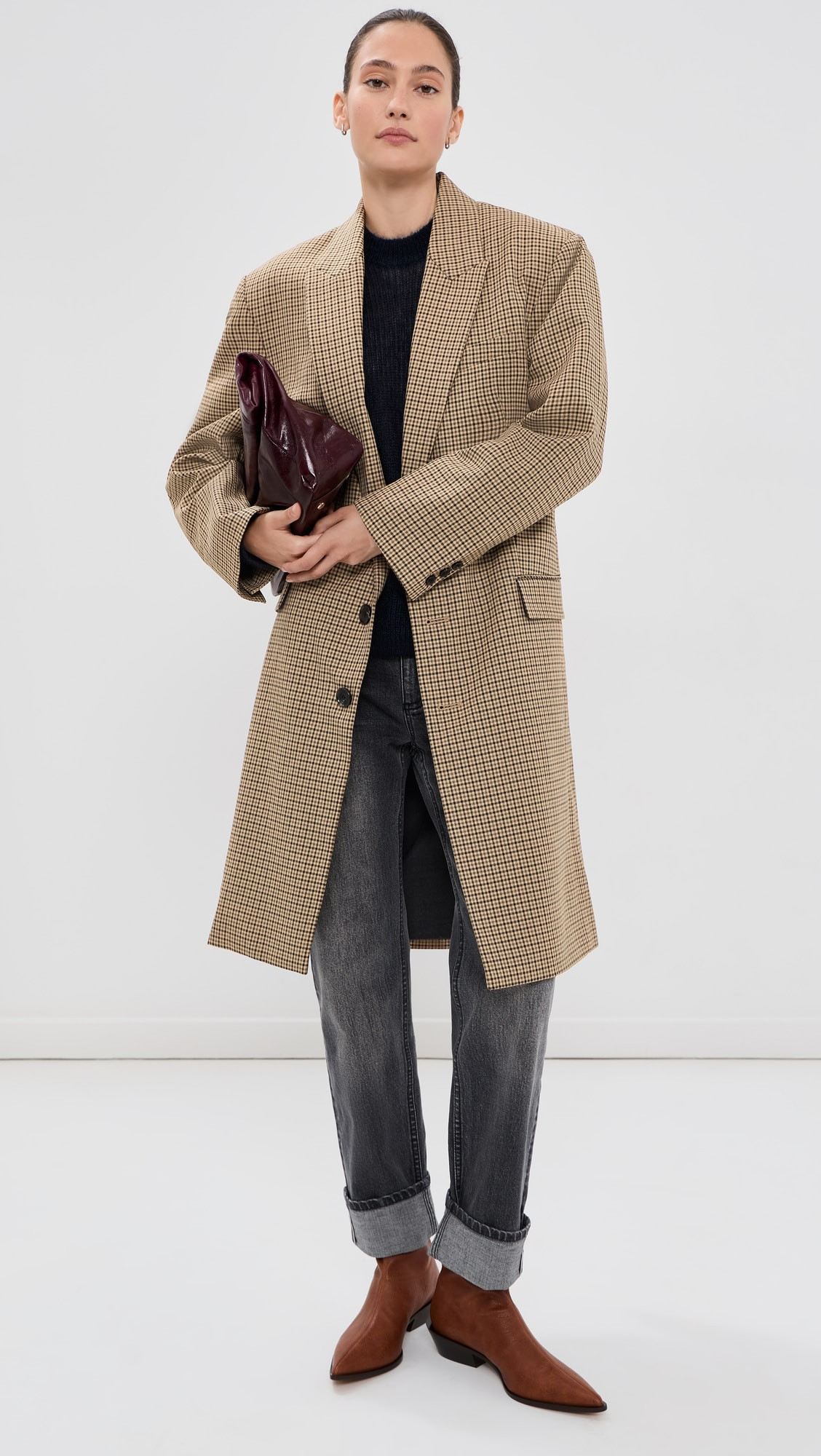 Tibi Menswear Tech Twill Tailored Midi Coat | Shopbop | Shopbop