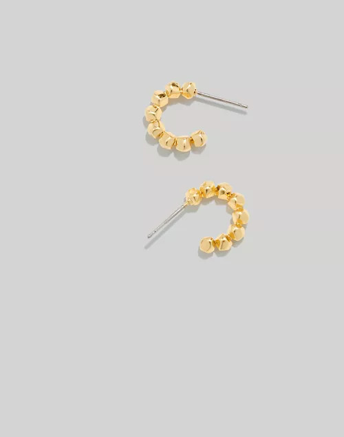 Puffed Charm Huggie Hoop Earrings | Madewell
