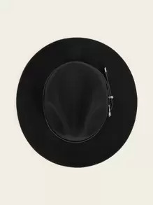 Buckle Belt Decor Fedora Hat | SHEIN