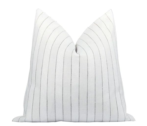 Woodbridge Chalk Woven Stripe Pillow | Land of Pillows