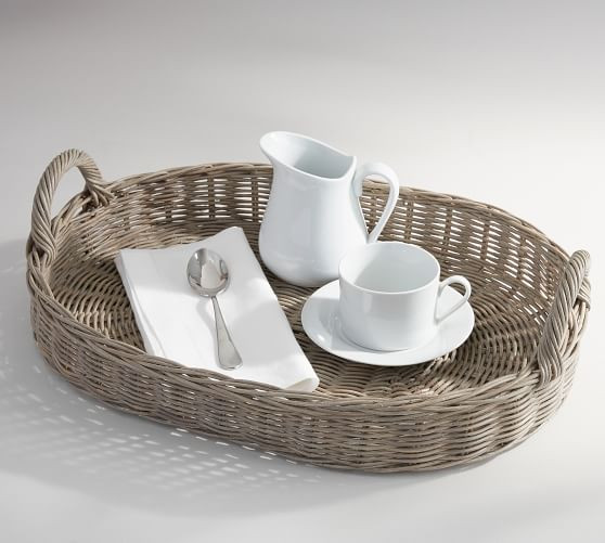 Willow Wicker Serving Tray | Pottery Barn (US)