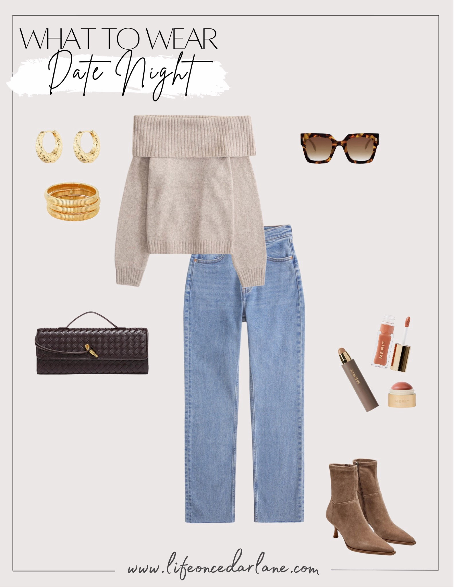 Cute date night look from Abercrombie! This off should sweater comes in several colors too!

#falloutfit #jeans #fallfashion

#LTKFindsUnder100 #LTKSaleAlert #LTKOver40
