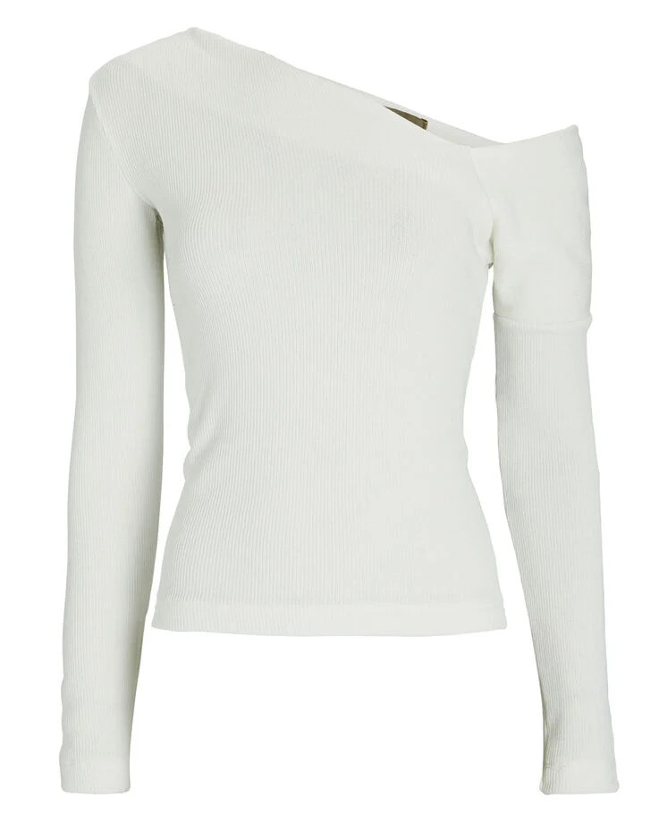 Slouch Ribbed Jersey Top | INTERMIX