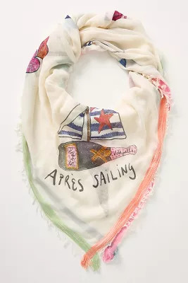 Vilagallo Summer Icon Print Scarf | Anthropologie (US)