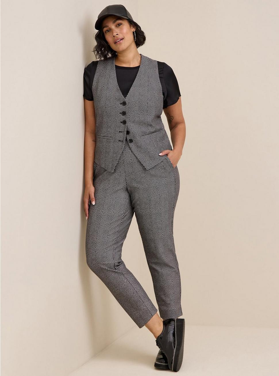 Pull-On Relaxed Taper Studio Luxe Ponte High-Rise Pant | Torrid (US & Canada)