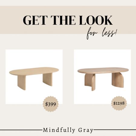 Get the look for less! Oval coffee tables.