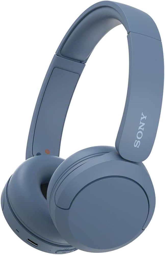 Sony WH-CH520 Wireless Headphones Bluetooth On-Ear Headset with Microphone, Blue | Amazon (US)