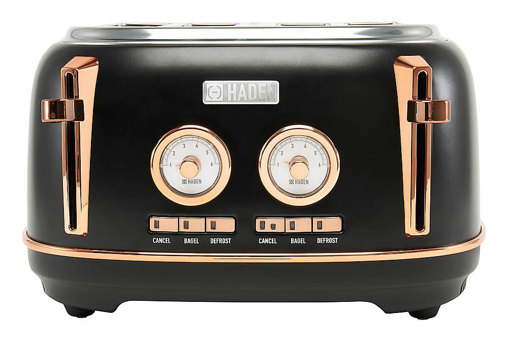 Haden Dorset 4-Slice Wide Slot Toaster Black and Copper 75083 - Best Buy | Best Buy U.S.