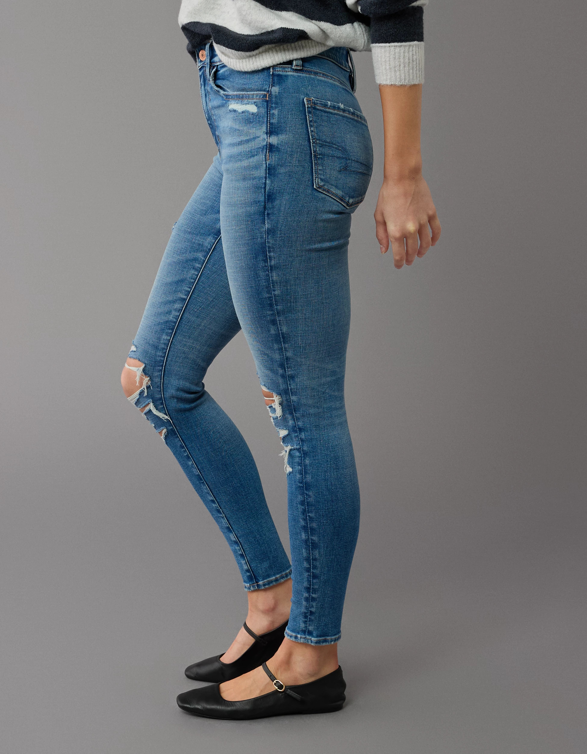 AE Next Level Super High-Waisted Ripped Jegging | American Eagle Outfitters (US & CA)
