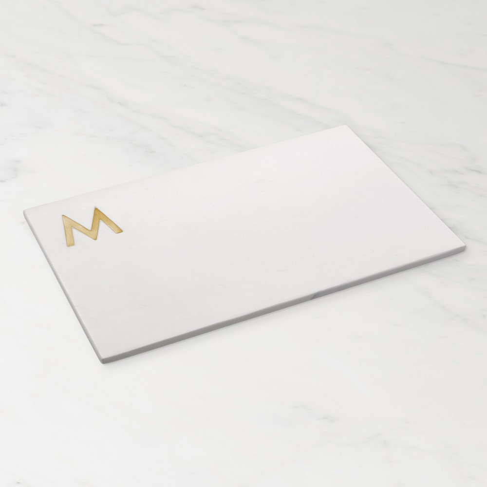 Marble & Brass Monogram Board | Williams-Sonoma