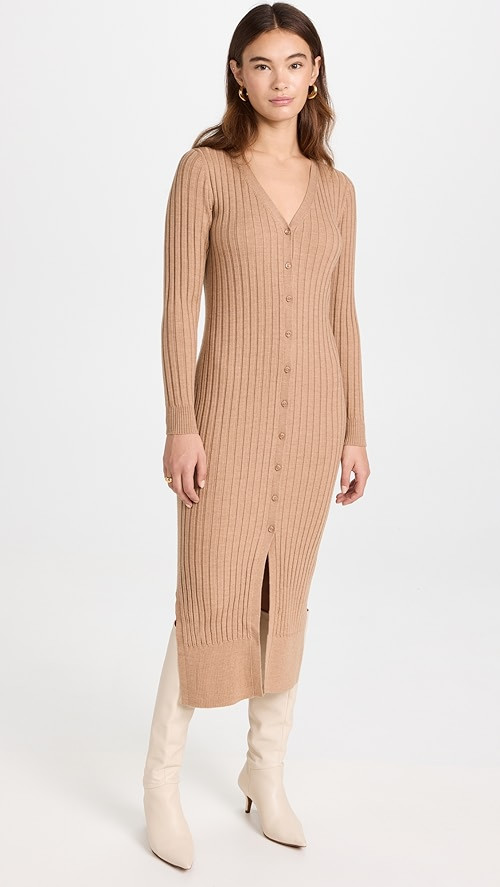 Club Monaco Ribbed Cardigan Dress | SHOPBOP | Shopbop