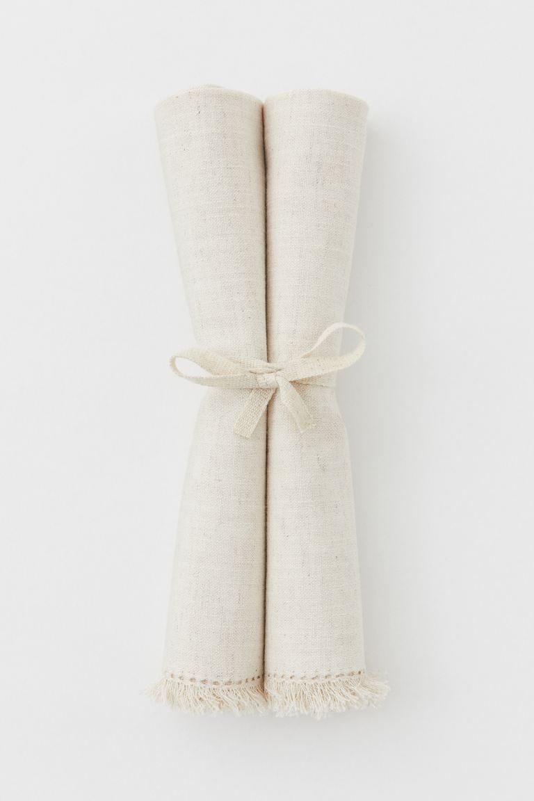 2-pack Linen-blend Napkins | H&M (US + CA)