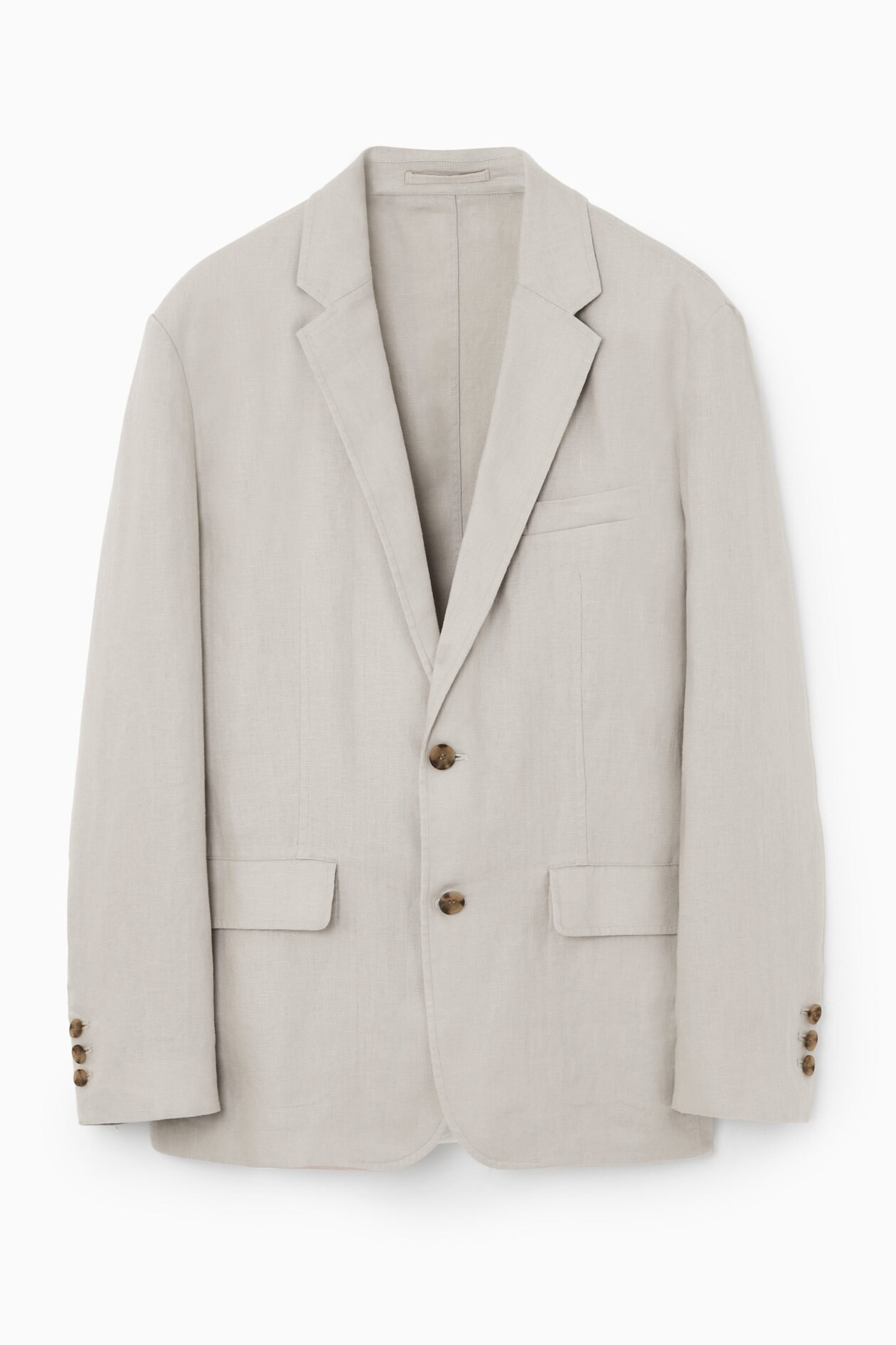 UNSTRUCTURED LINEN BLAZER - STONE | COS UK