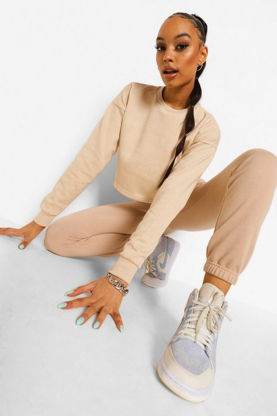 Basic Crop Sweatshirt | Boohoo.com (US & CA)