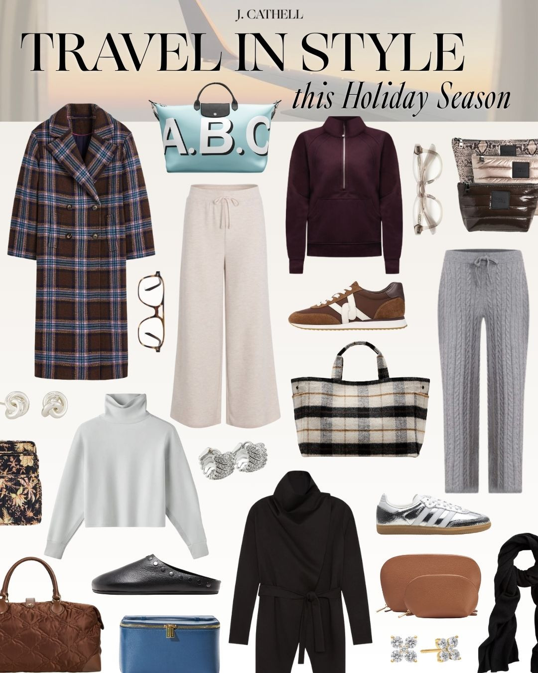 Travel days, but make them intentional. ✈️
These are my go-to chic travel outfits for long flights—polished enough to arrive feeling pulled together, comfortable enough to actually relax en route.

Think:
• Soft, elevated lounge sets that don’t wrinkle
• Layered outerwear for cold cabins + warm arrivals
• Hands-free totes, cozy slides, and sneakers you can walk miles in
• Neutral palettes that mix, match, and always feel timeless

Whether you’re flying for the holidays, heading into a busy season of travel, or just want to upgrade your airport style, these looks prove that comfortable travel outfits can still feel refined.

Save this for your next trip ✨
Shop everything linked on my LTK

#TravelOutfits #AirportStyle #ChicTravel #TravelCapsuleWardrobe #ElevatedBasics #ComfortableAndChic #WhatToWearFlying #LoungewearStyled

#LTKHoliday #LTKSeasonal #LTKOver40